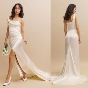 Reformation Eisa Silk Wedding Dress Ivory White Bridal NEW with tags